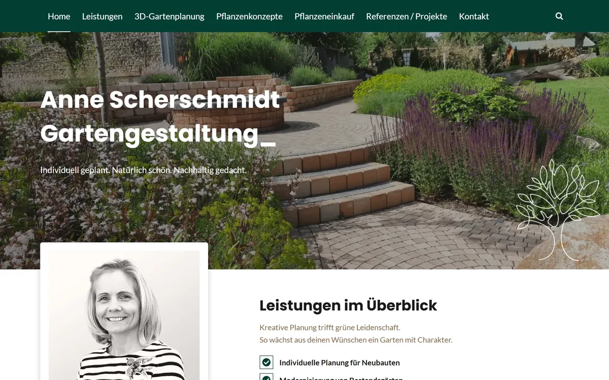 Startseite anne-scherschmidt.de auf dem Desktop