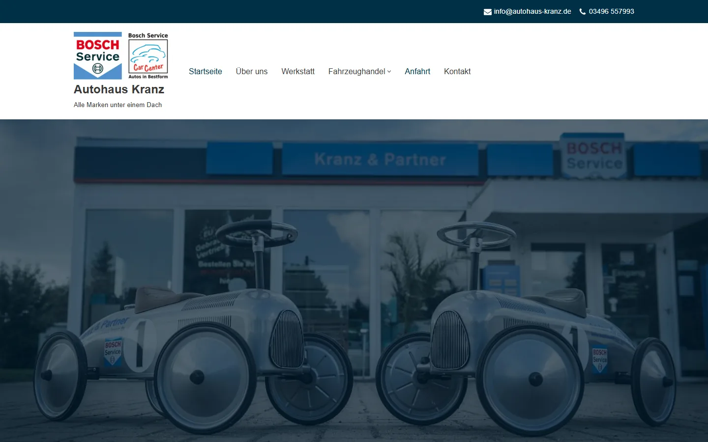 Startseite autohaus-kranz.de auf dem Desktop